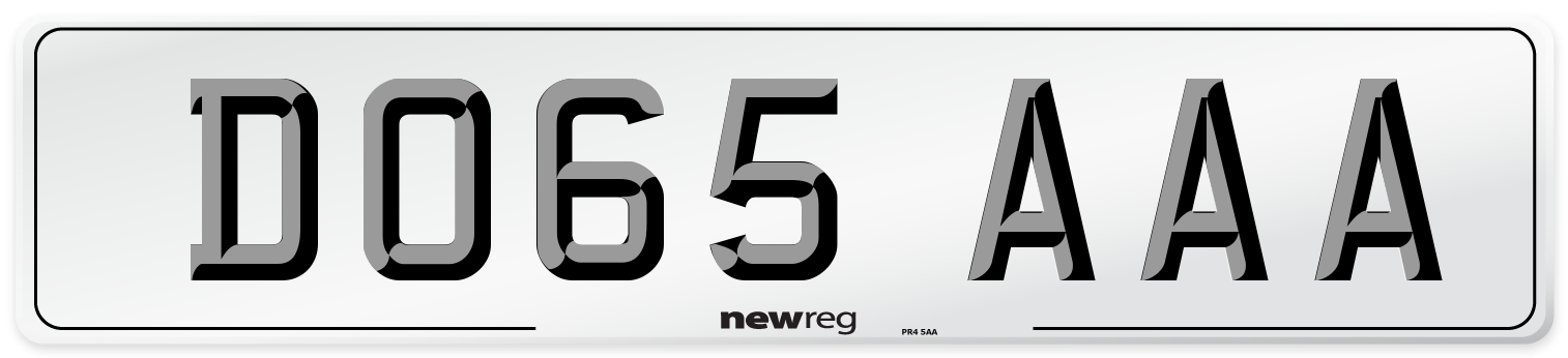 DO65 AAA Number Plate from New Reg